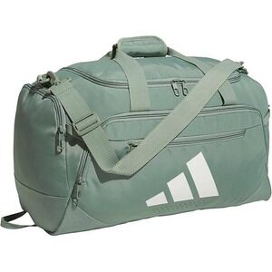 Adidas Defender 5 Small Duffel Bag Silver Green/White Lifetime Warranty